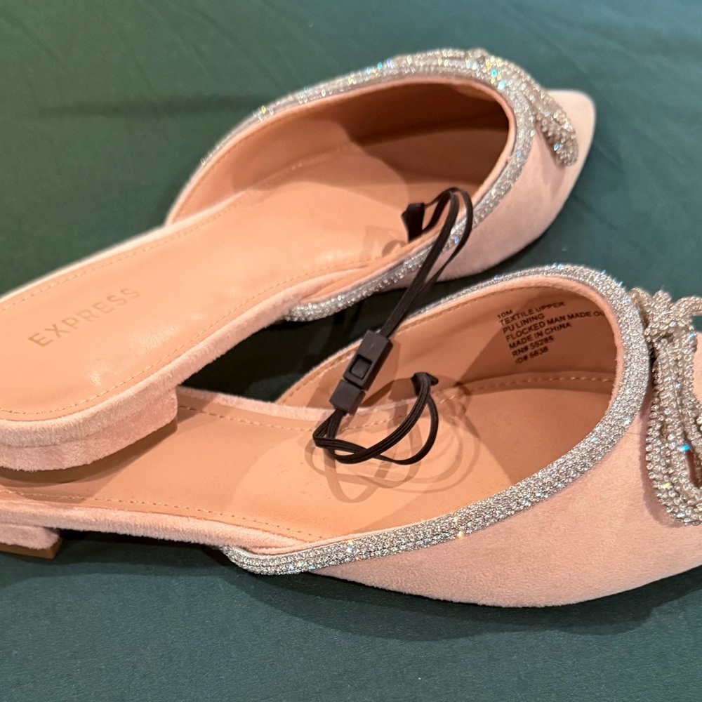 Express Pink Embellished Women's Mules - Picture 2 of 6